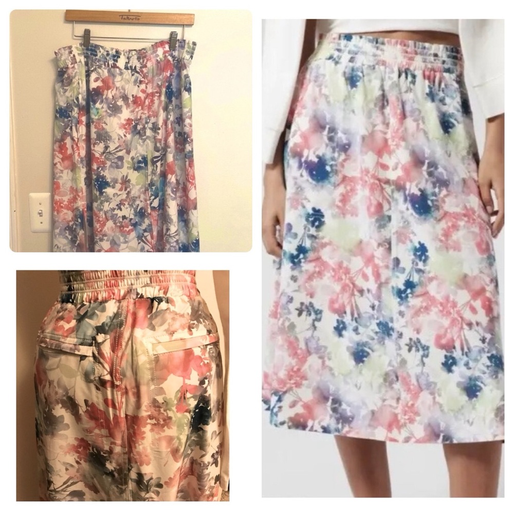 Athleta 1X Floral Midi skirt